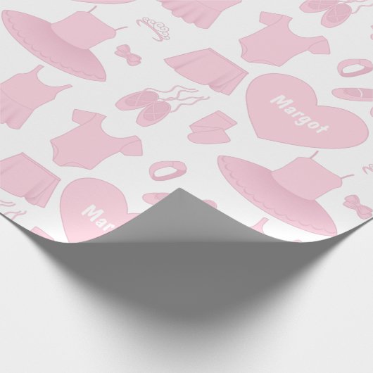 Ballet kleren wrapping papier - witte achtergrond (Hoek)