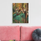 Ballet Kunstwerk Dansers Roze en Groene Edgar Dega Canvas Afdruk (Insitu (Woonkamer))