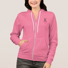 'Ballet' Ladies' Zip-up Warm-up Hoodie