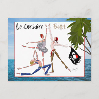 BALLET LE CORSAIRE, GIFT VOOR BALLETOMANE BRIEFKAART