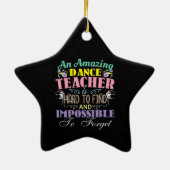 Ballet leraar appreciatie - verbluffende prijsopga keramisch ornament (Achterkant)