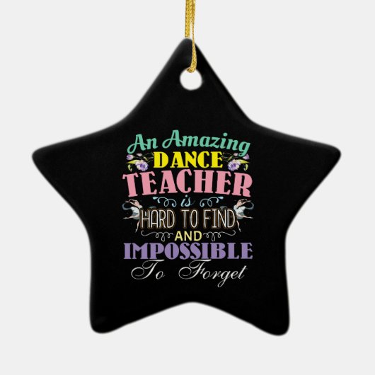 Ballet leraar appreciatie - verbluffende prijsopga keramisch ornament (Achterkant)