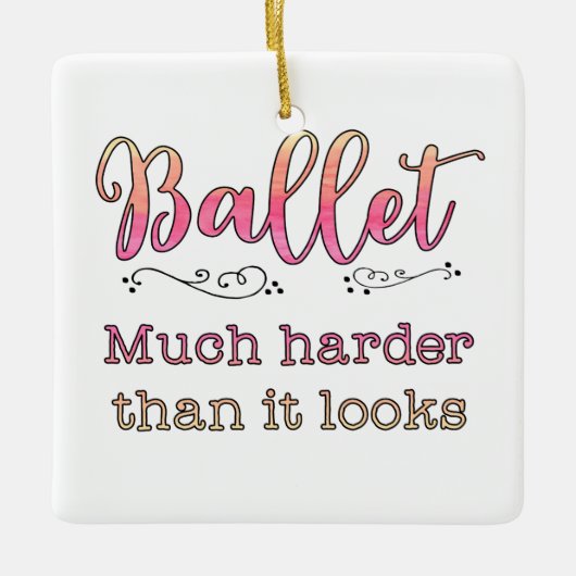 Ballet leraar dansstudent harder dan het eruit zie keramisch ornament (Voorkant)