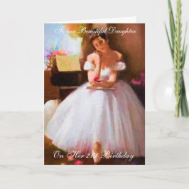 BALLET LESSON 21ST BIRTHDAY-KAART KAART