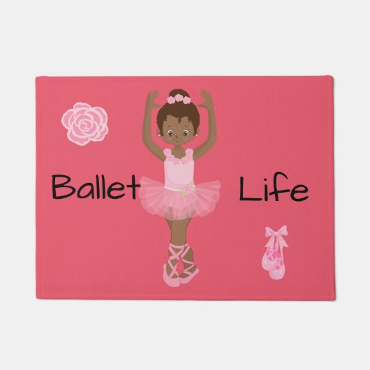 Ballet Life African American Ballerina Deurmat (Voorkant)