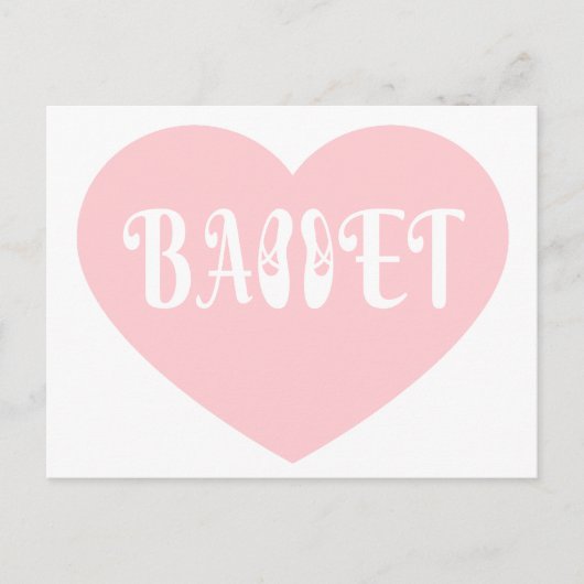 Ballet Love Dance personaliseert Ctomizeus Briefkaart (Voorkant)