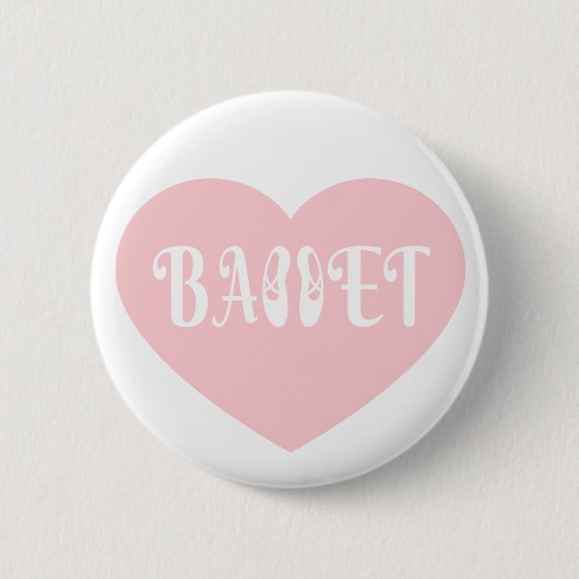Ballet Love Dance personaliseert Ctomizeus Ronde Button 5,7 Cm (Voorkant)