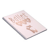 Ballet mam Roze Rose Gold Stars & Hearts Notitieboek (Rechterzijde)