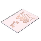 Ballet mam Roze Rose Gold Stars & Hearts Notitieboek (Linkerzijde)