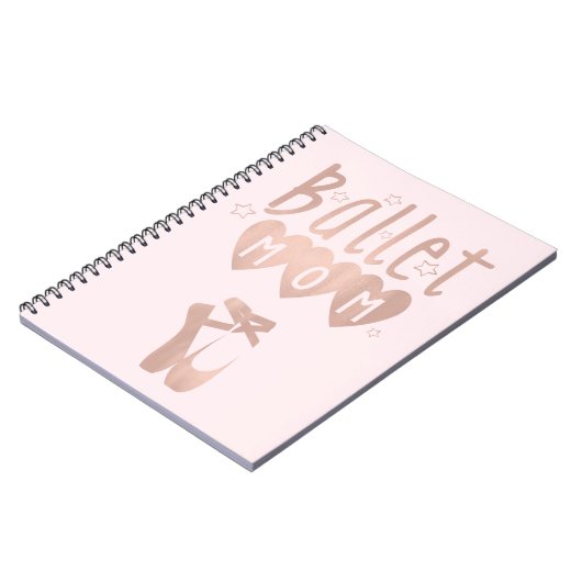 Ballet mam Roze Rose Gold Stars & Hearts Notitieboek (Linkerzijde)
