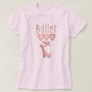 Ballet mam Roze Rose Gold Stars & Hearts T-shirt
