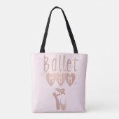 Ballet mam Roze Rose Gold Stars & Hearts Tote Bag (Achterkant)