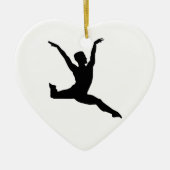 Ballet man keramisch ornament (Voorkant)