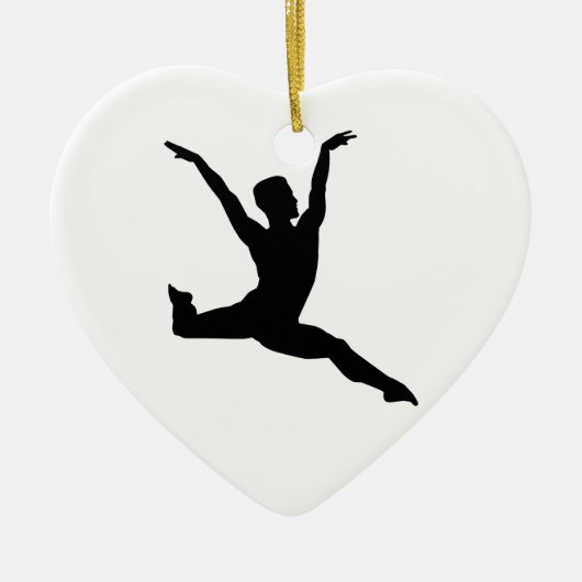Ballet man keramisch ornament (Voorkant)