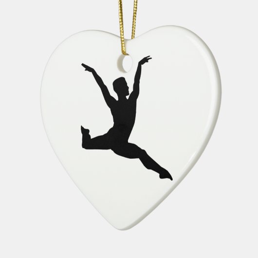 Ballet man keramisch ornament (Links)