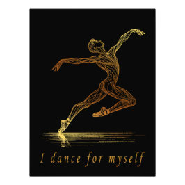 Ballet Mannelijke Danser Line Art - Ik Dans Voor I Foto Afdruk