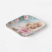 Ballet Meisje & Puppy Party Papieren Bordje (Gebogen)