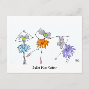 Ballet Mice-Critter Briefkaart