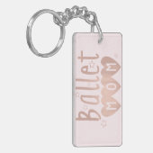 Ballet Moeder Roze Goud Sterren & Harten Sleutelhanger (Voorkant Links)