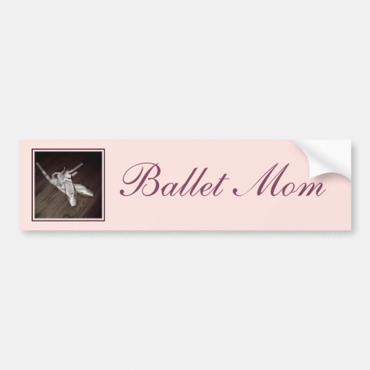 'Ballet Mom'-Bumpersticker Bumpersticker (Voorkant)