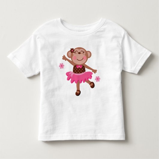 Ballet Monkey Cute Kinder Shirts (Voorkant)