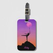 Ballet Moon Balans Persoonlijke naam Bagagelabel (Voorkant (verticaal))