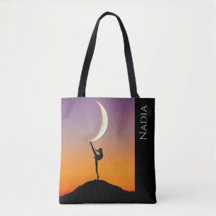 Ballet Moon Dance Persoonlijke naam Tote Bag