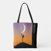 Ballet Moon Dance Persoonlijke naam Tote Bag (Achterkant)