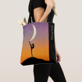 Ballet Moon Dance Persoonlijke naam Tote Bag (Dichtbij)