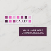 BALLET (moskee-vierkantjes) Mini Visitekaartje (Voorkant / Achterkant)