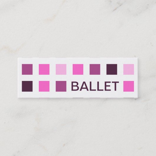 BALLET (moskee-vierkantjes) Mini Visitekaartje (Voorkant)