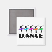 Ballet Neon Ballerinas Dance Teacher Dancer Magnet (Voorkant / Achterkant)