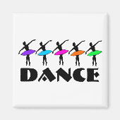 Ballet Neon Ballerinas Dance Teacher Dancer Magnet (Voorkant)