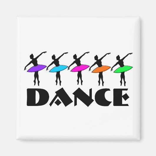 Ballet Neon Ballerinas Dance Teacher Dancer Magnet (Voorkant)