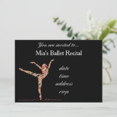 Ballet- of dansoverweging kaart (Staand voorkant)