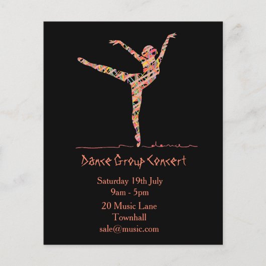 ballet- of moderne dansuitvoering flyer (Voorkant)