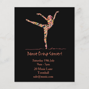 ballet- of moderne dansuitvoering flyer
