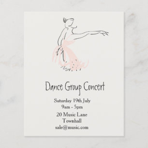 Ballet- of moderne dansuitvoering flyer