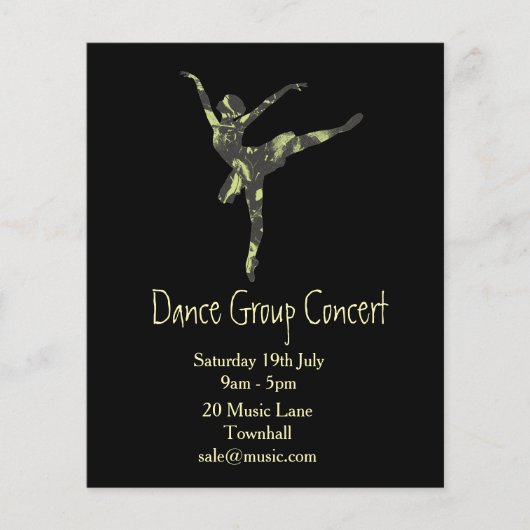 Ballet- of moderne dansuitvoering flyer (Voorkant)
