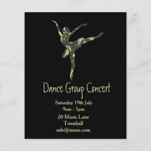 Ballet- of moderne dansuitvoering flyer