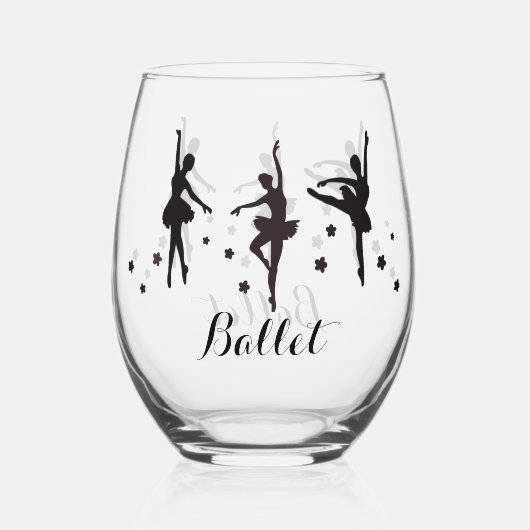 Ballet ontwerp Stemless wijnglas Zonder Voet (Voorkant)