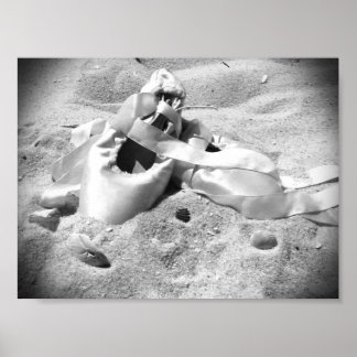 Ballet op de strand poster