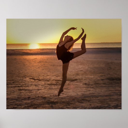 Ballet op de strand poster (Voorkant)