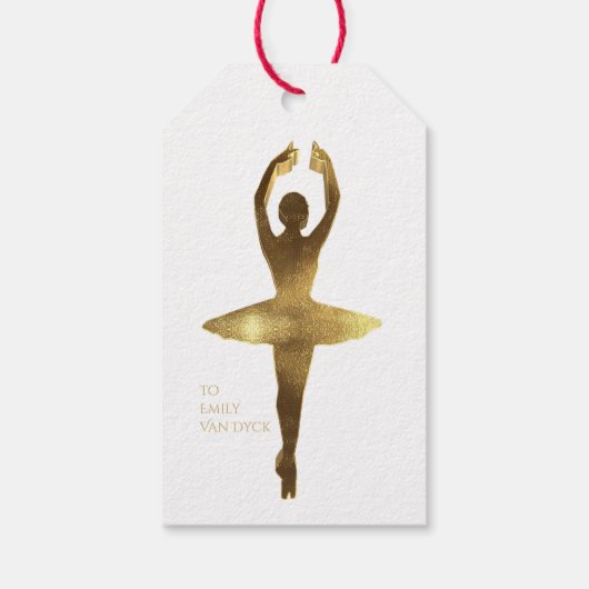 Ballet Overweging Dans Performance Ballerina Elega Cadeaulabel (Achterkant)