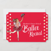 Ballet Overweging kinder uitnodiging voor ballerin (Voorkant)