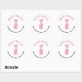 Ballet Overweging Roze Schoenen Partij Favoriet Ronde Sticker (Vel)