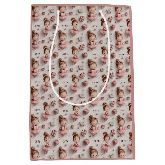 Ballet Party in Blush and Ballet Pink Medium Cadeauzakje (Voorkant)