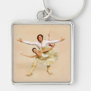 Ballet Pas de Deux Paar in romantische pose Sleutelhanger