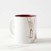 ballet_passie tweekleurige koffiemok (Voorkant links)