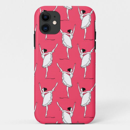 Ballet Patroon Roze Wit | Dance Case-Mate iPhone Case (Achterkant)